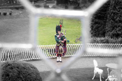 Bagpiper Bryce McCulloch